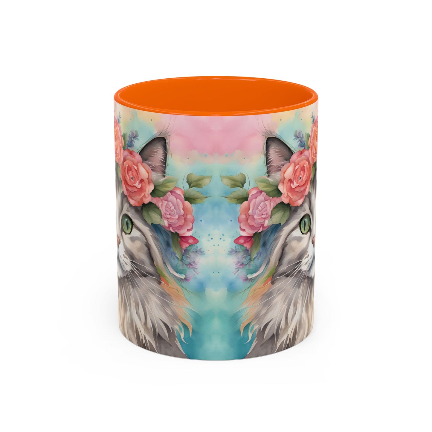 Floral Rag Doll Cat 03 Accent Coffee Mug - 11oz Perfect for Cat Lovers & Gifts