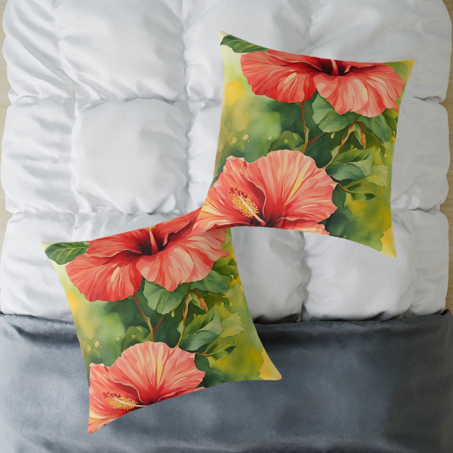Hibiscus 01 Poly Pillow - Natures Beauty Design