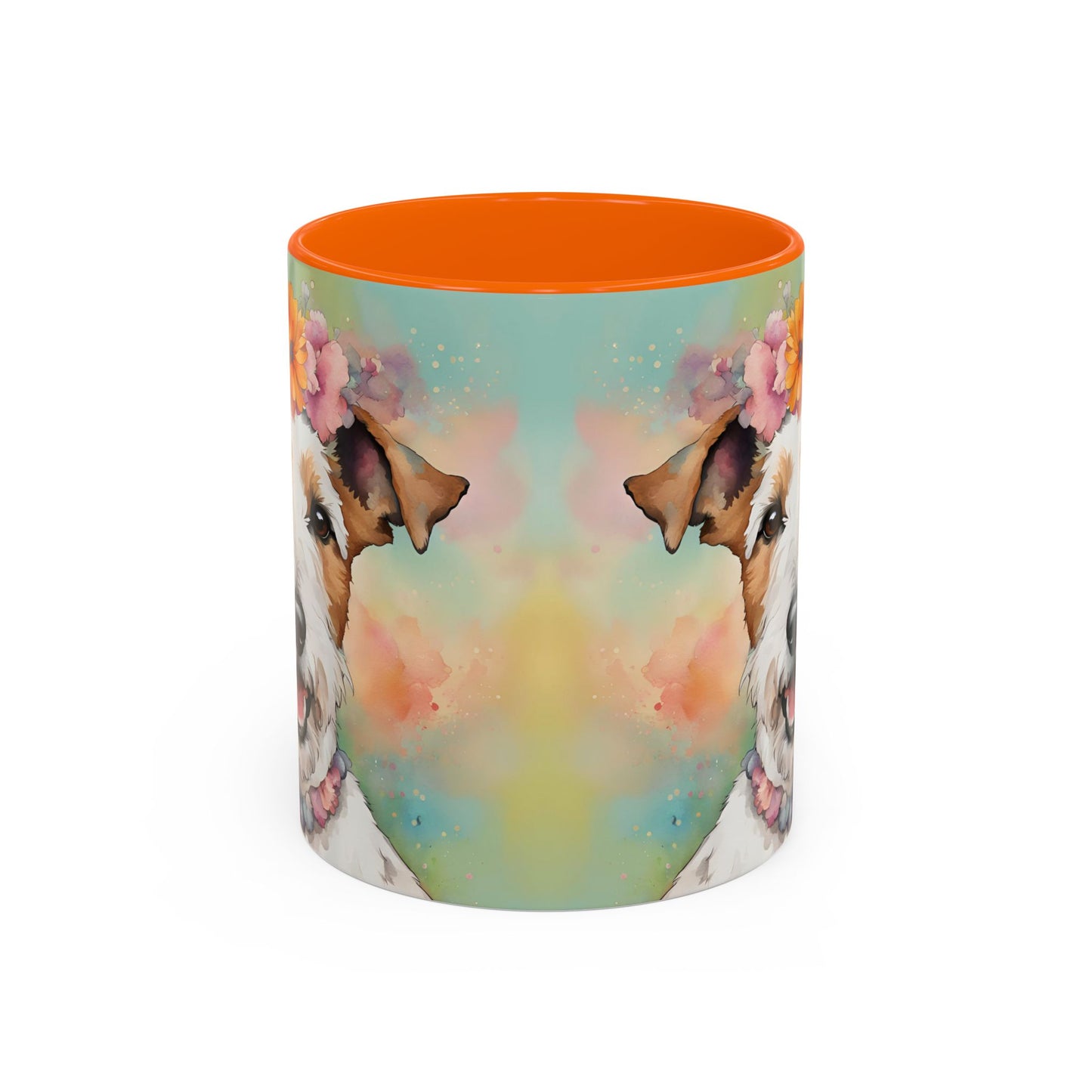 Fox Terrier 01 Accent Coffee Mug - Dog Lover Gift