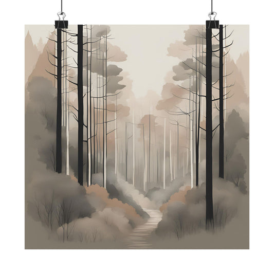 Lonely Forest 25 Matte Square Posters