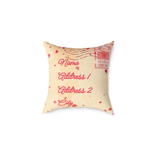 Personalized Valentines Letter Poly Pillow