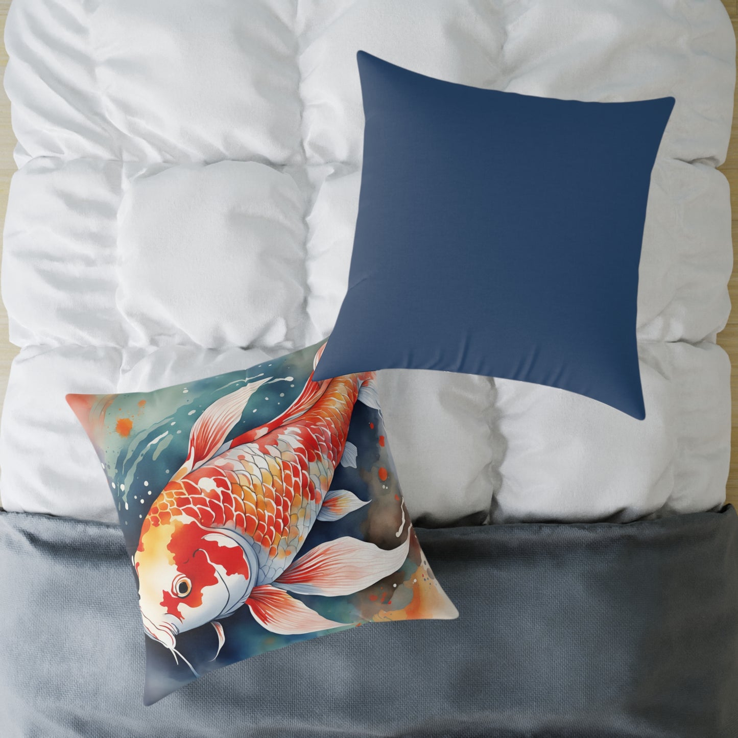 Koi Carp 04 Poly Pillow - Natures Beauty Design