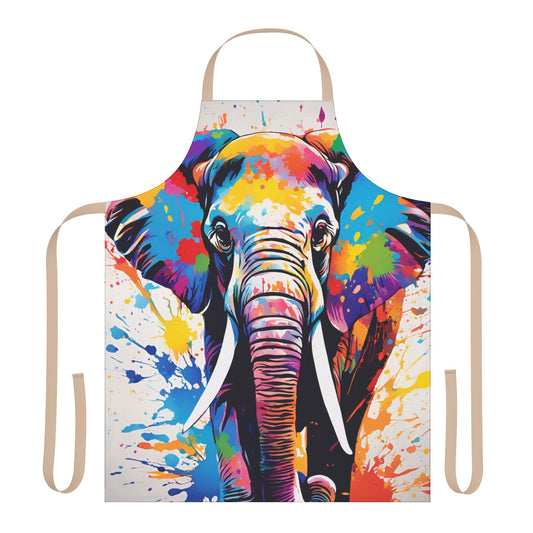 Multicolored Elephant Adult Apron (AOP)