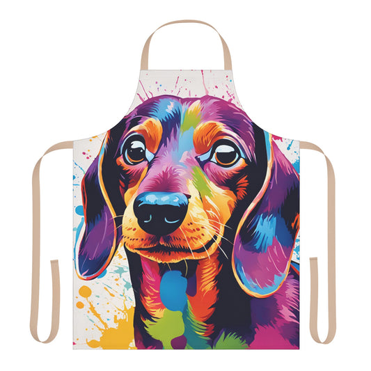 Multicolored Dachshund Adult Apron (AOP)