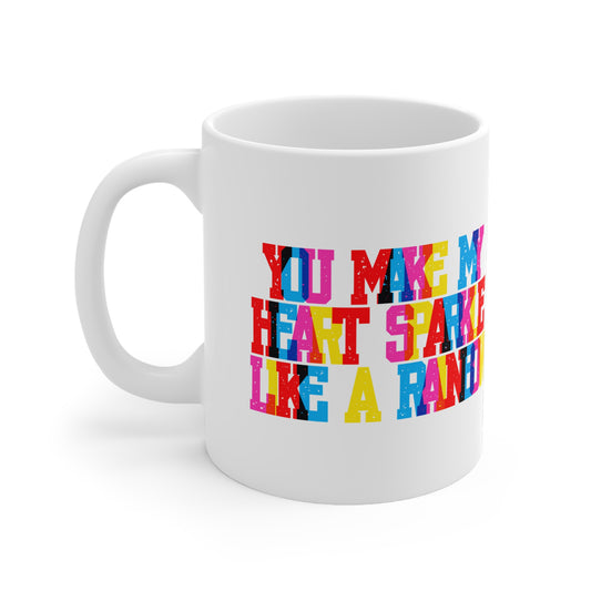 You Make My Heart Sparkle Like A Rainbow Valentines Mug Ceramic 11oz