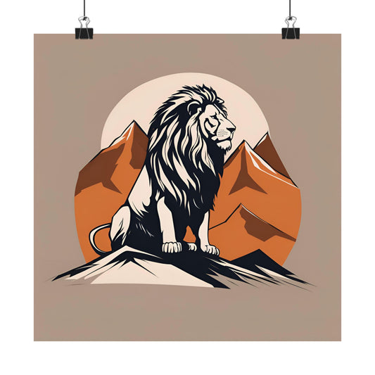 Lone Collection Lion 7 Matte Square Posters