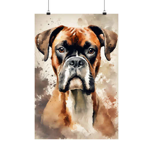 Dogs Boxer 03 Matte Vertical Poster
