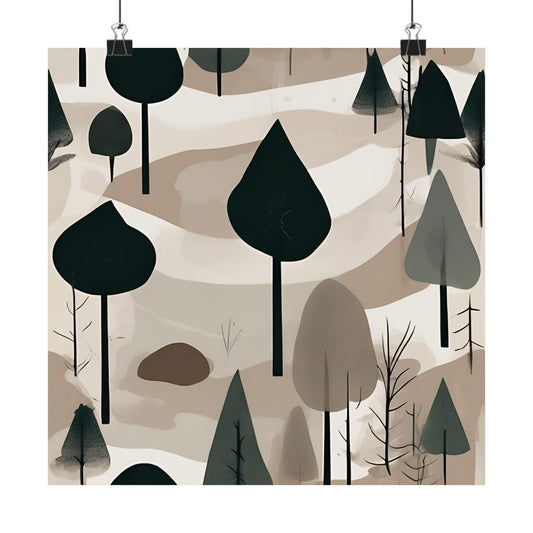 Lonely Forest 18 Matte Square Posters