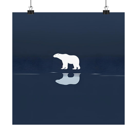 Lone Collection Polar Bear 12 Matte Square Posters
