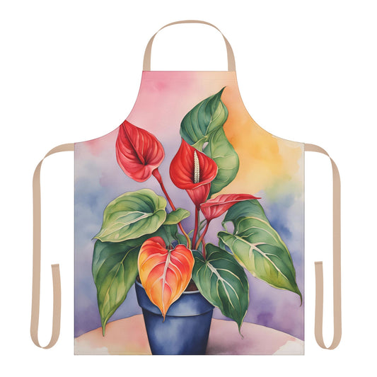 Multicolored Pot Plant 1 Adult Apron (AOP)