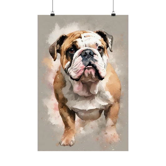 Dogs Bulldog 03 Matte Vertical Poster