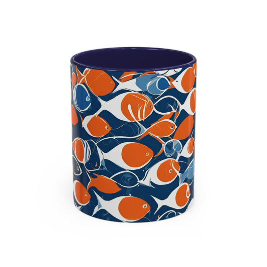 Orange Fish 08 Accent Coffee Mug (11oz)