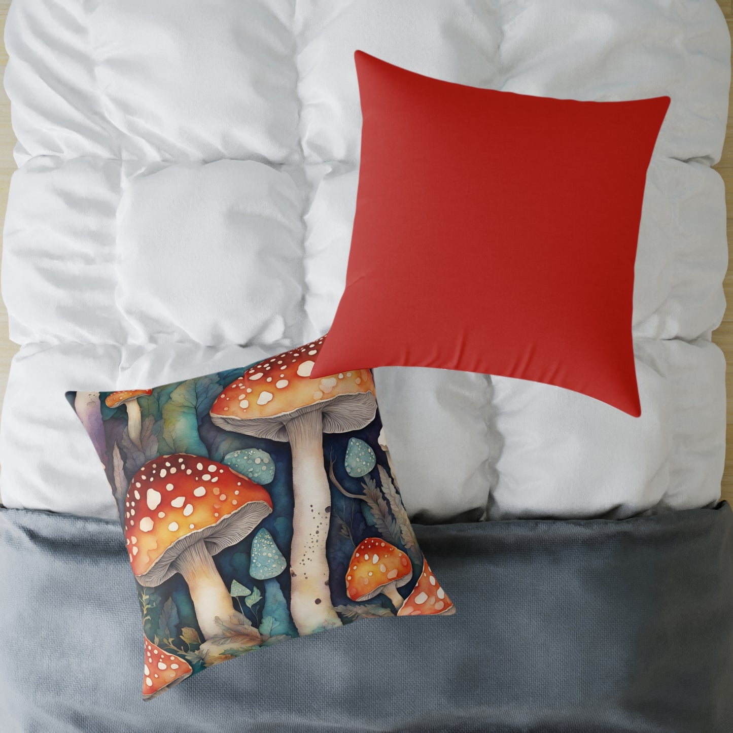 Toadstool 02 Poly Pillow - Natures Beauty Design