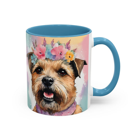 Border Terrier 02 Accent Coffee Mug - Dog Lover Gift