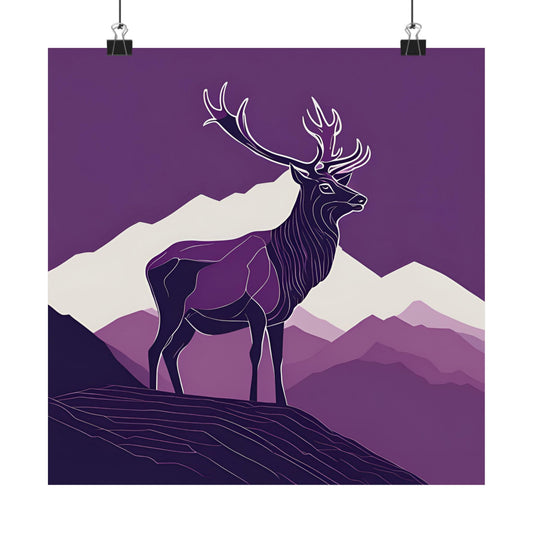 Lone Collection Stag 12 Matte Square Posters