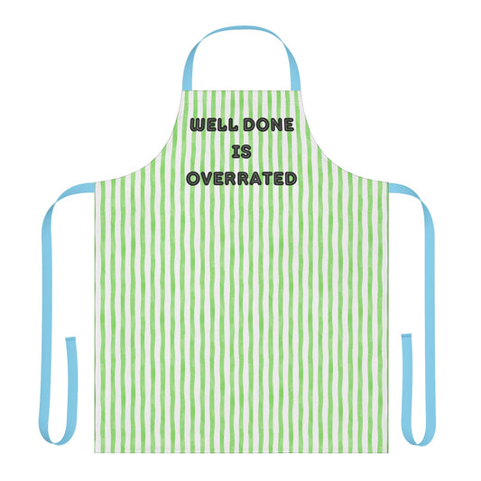 Well Done Is Overrated Apron, Cooking Pun