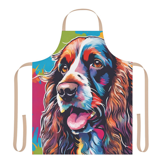 Multicolored Cocker Spaniel Adult Apron (AOP)