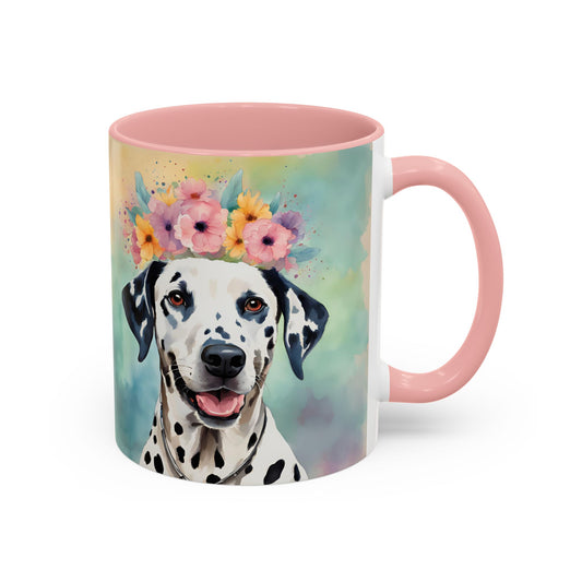 Dalmatian 01 Accent Coffee Mug - Dog Lover Gift