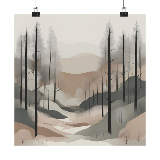 Lonely Forest 20 Matte Square Posters