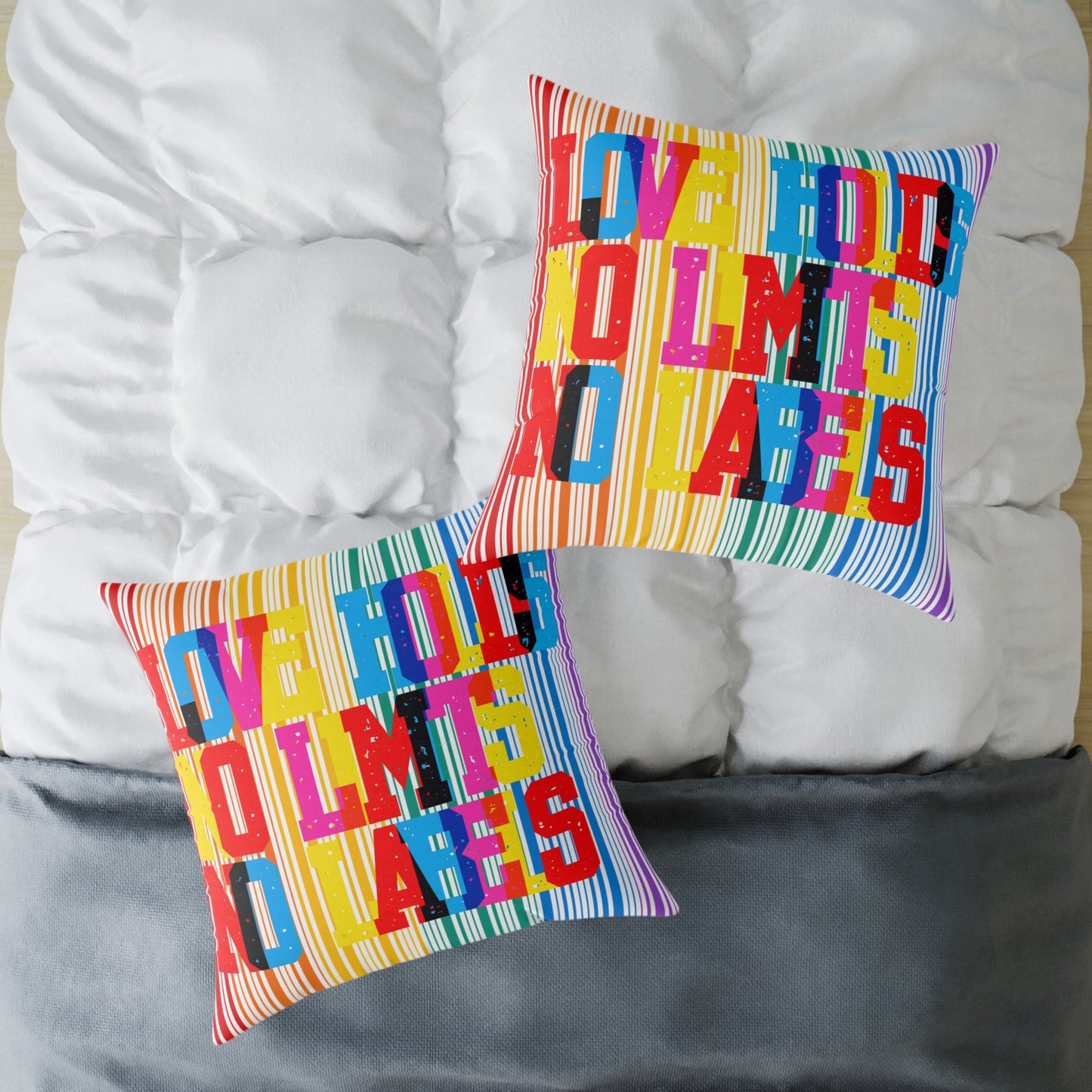 Love Holds No Limits No Labels Poly Pillow