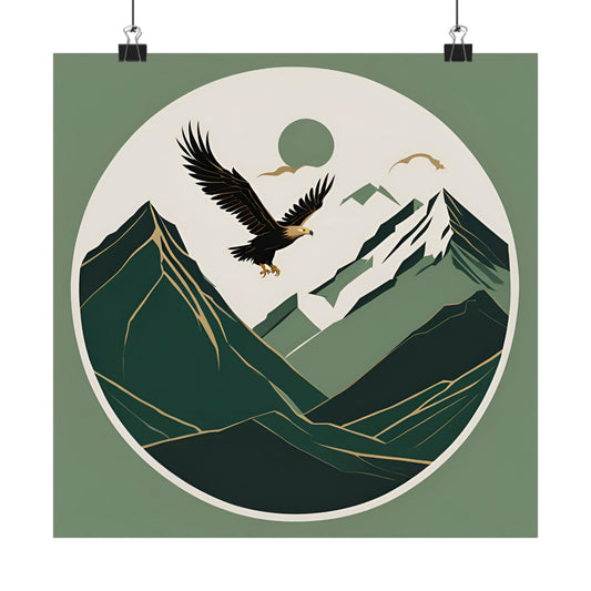 Lone Collection Eagle 9 Matte Square Posters