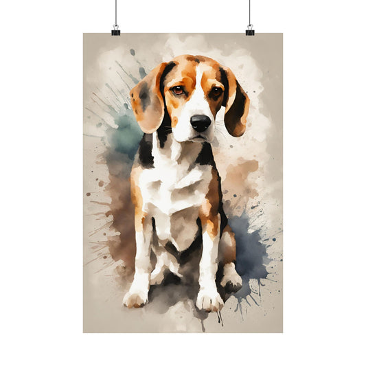 Dogs Beagle 01 Matte Vertical Poster