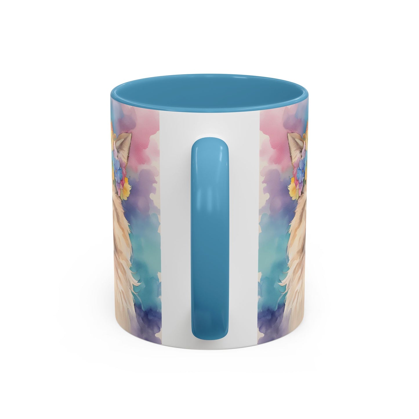 Floral Siamese Cat 02 Accent Coffee Mug - 11oz Perfect for Cat Lovers & Gifts