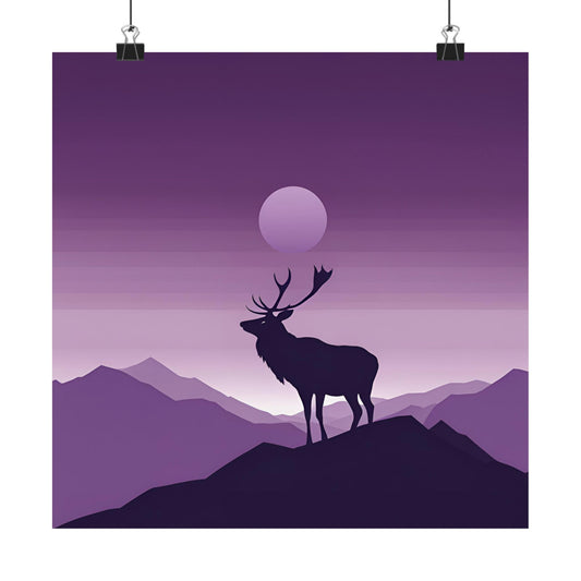 Lone Collection Stag 14 Matte Square Posters