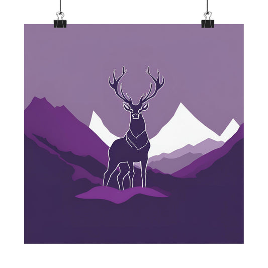 Lone Collection Stag 3 Matte Square Posters