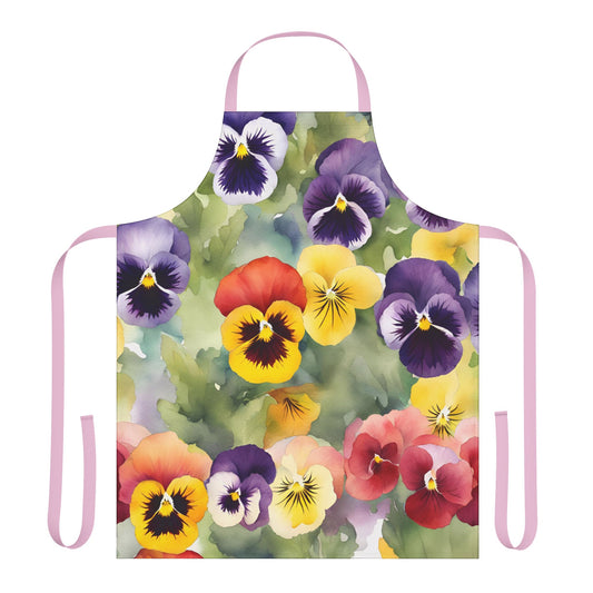 Pansies 03 Apron 5-Color Straps