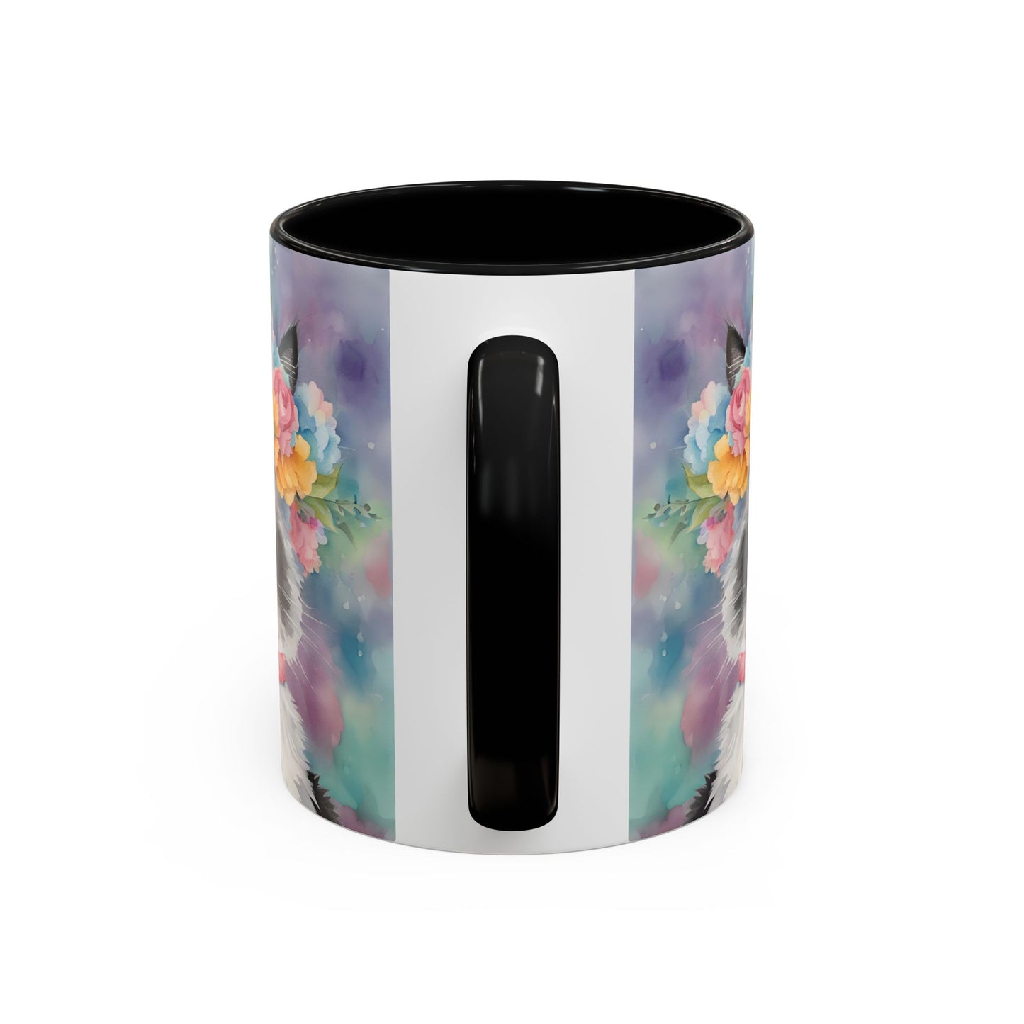 Floral Rag Doll Cat 04 Accent Coffee Mug - 11oz Perfect for Cat Lovers & Gifts