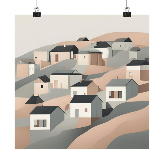 On The Hillside Nude 2 Matte Square Posters