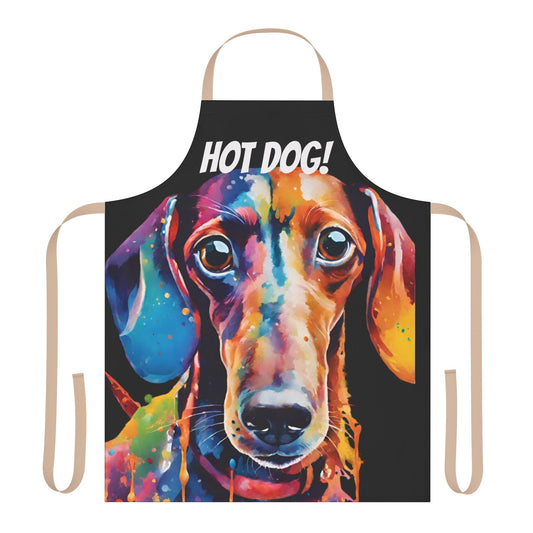 Multicolored Hot Dog Weiner Adult Apron (AOP)