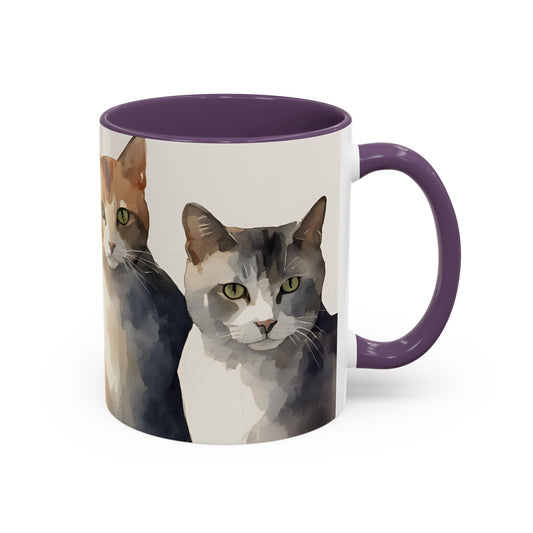 Kitties in a Row 2 Accent Mug 11oz