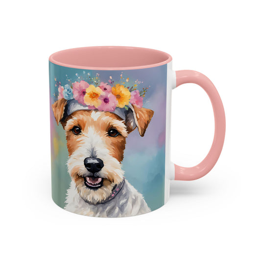Fox Terrier 02 Accent Coffee Mug - Dog Lover Gift