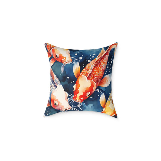 Koi Carp 03 Poly Pillow - Natures Beauty Design