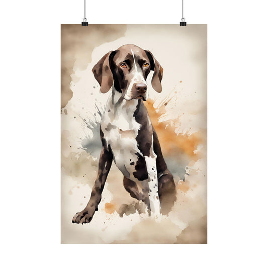 Dogs Pointer 04 Matte Vertical Poster