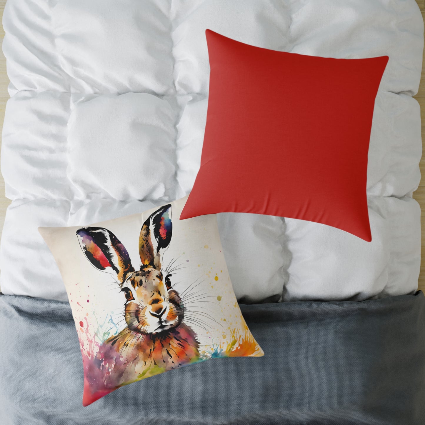 Hare 02 Poly Pillow - Natures Beauty Design