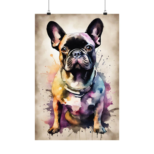 Dogs French Bulldog 01 Matte Vertical Poster