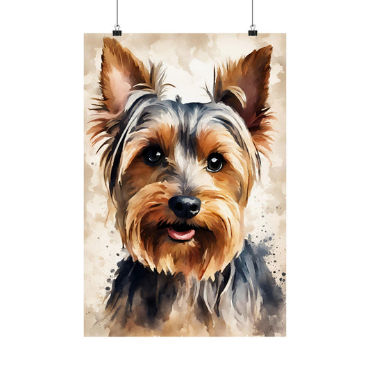 Dogs Yorkshire Terrier 03 Matte Vertical Poster