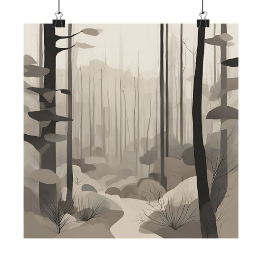 Lonely Forest 05 Matte Square Posters
