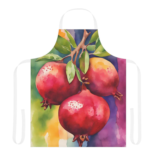 Pomegranates 01 Apron 5-Color Straps