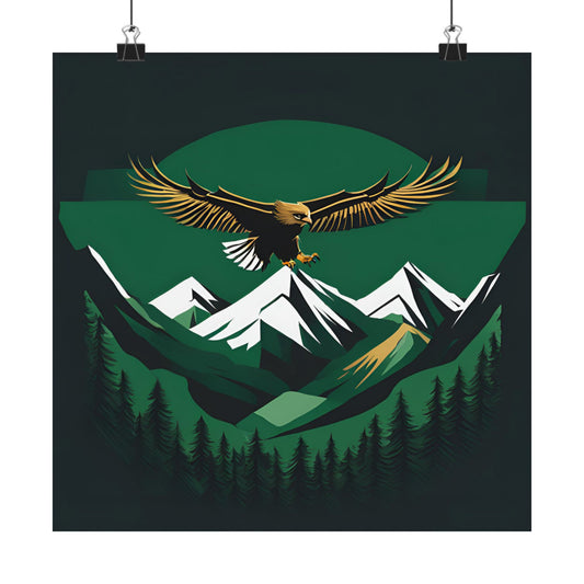Lone Collection Eagle 3 Matte Square Posters