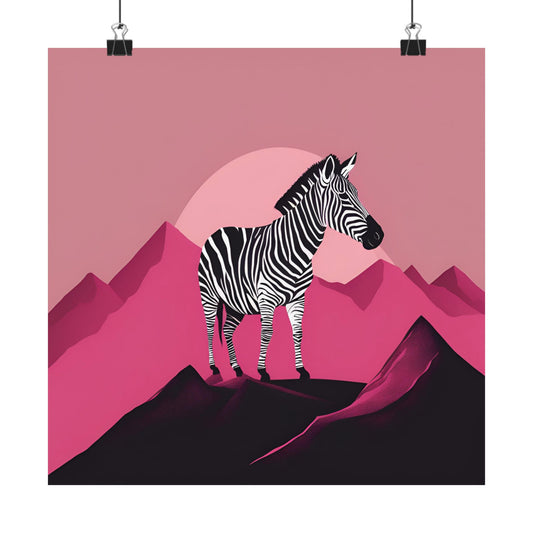 Lone Collection Zebra 18 Matte Square Posters