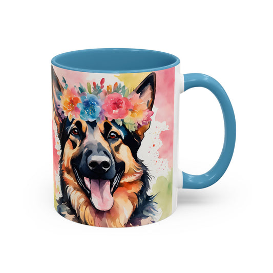 German Shepherd 03 Accent Coffee Mug - Dog Lover Gift