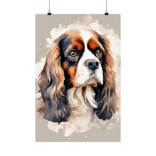 Dogs King Charles Spaniel 04 Matte Vertical Poster