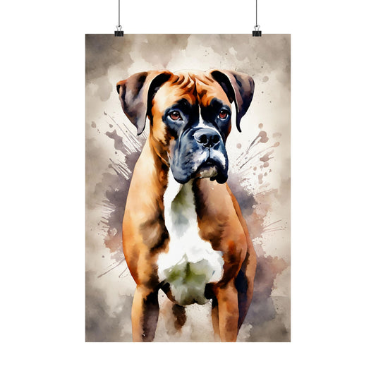 Dogs Boxer 02 Matte Vertical Poster