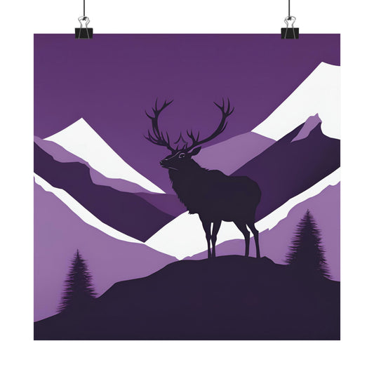 Lone Collection Stag 6 Matte Square Posters