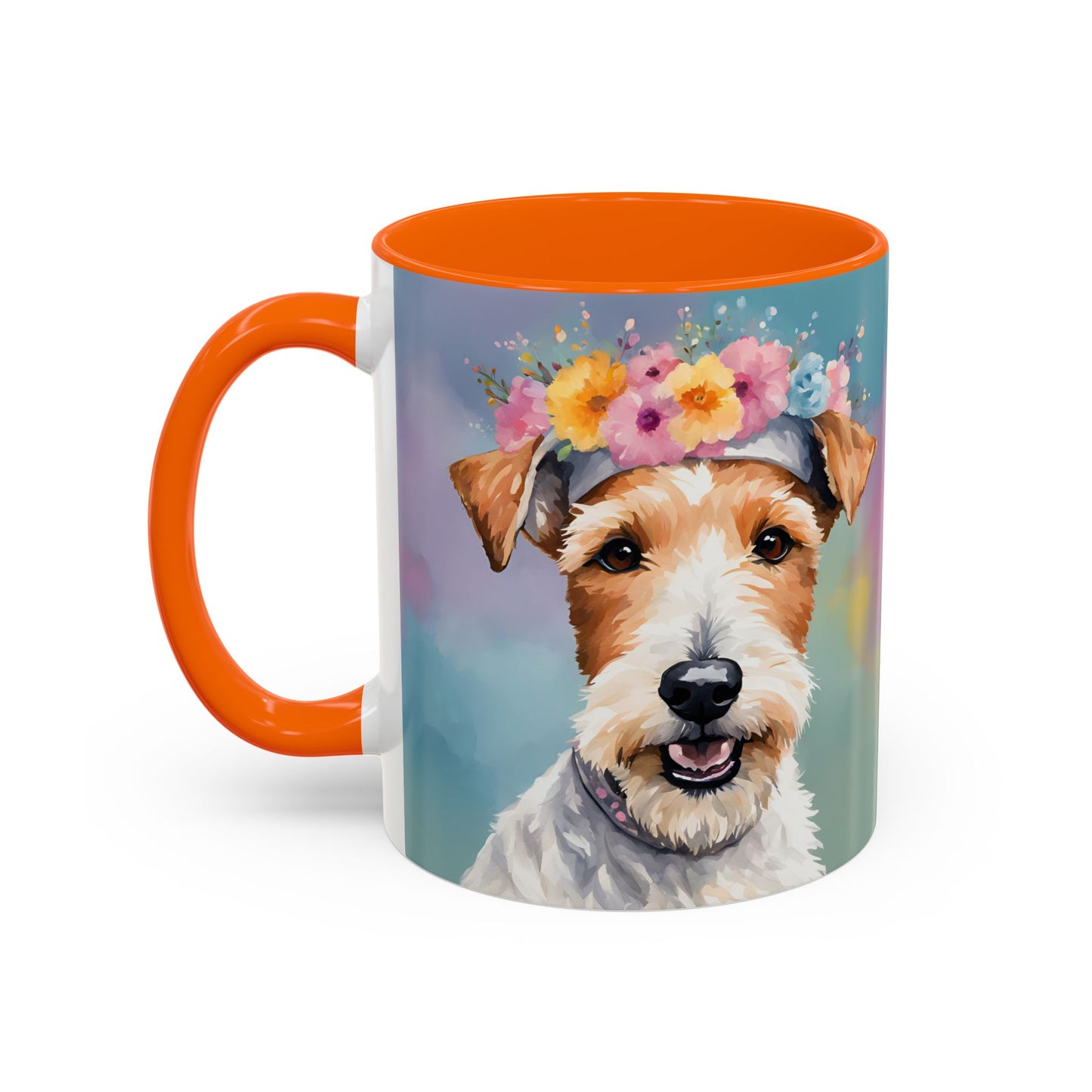 Fox Terrier 02 Accent Coffee Mug - Dog Lover Gift