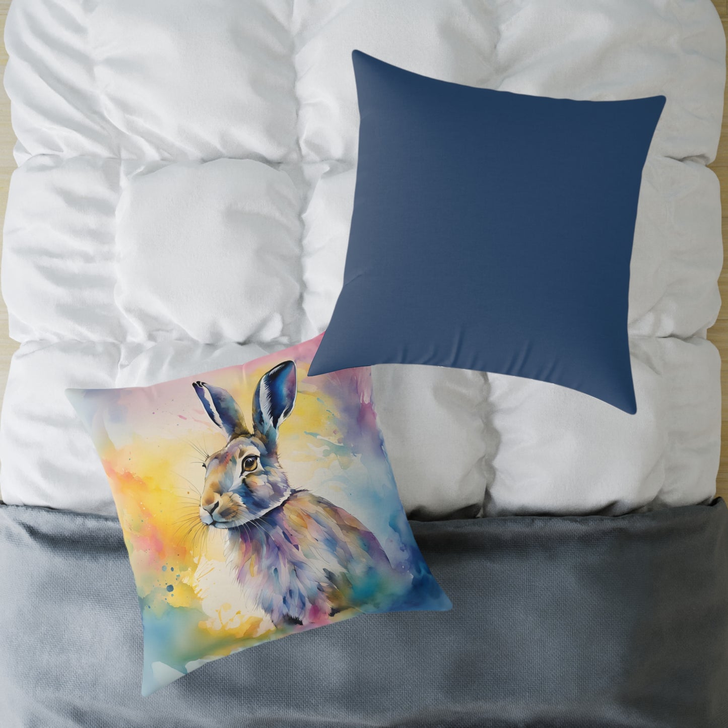 Hare 03 Poly Pillow - Natures Beauty Design
